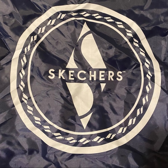 Skechers Other - Skechers Backpack Bag Blue White Drawstring Rucksack Tote Shopping Grocery